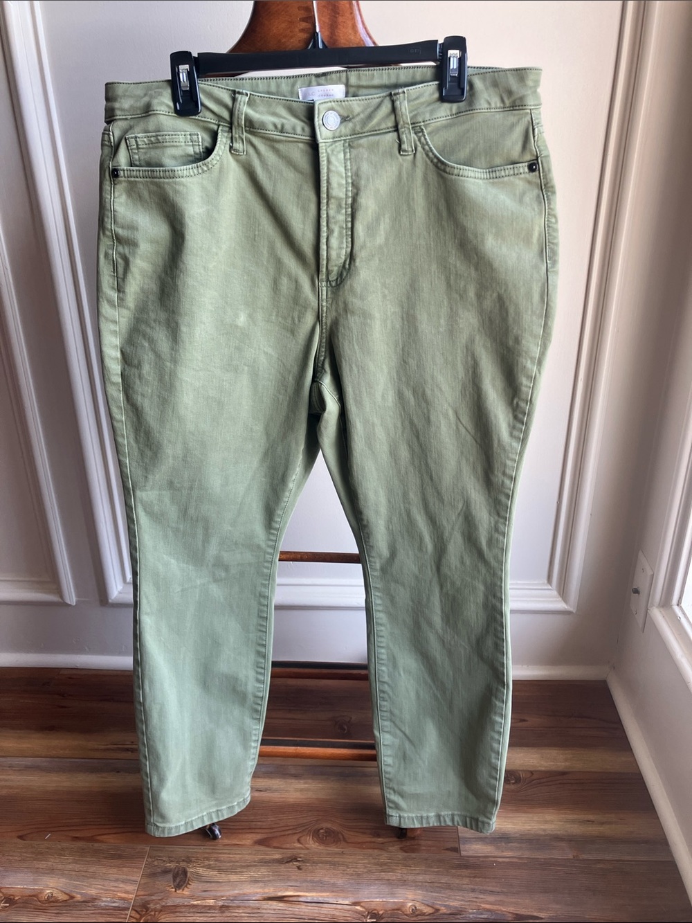 LC Lauren Conrad Olive Green Colored Denim Jeans Pants Size 16